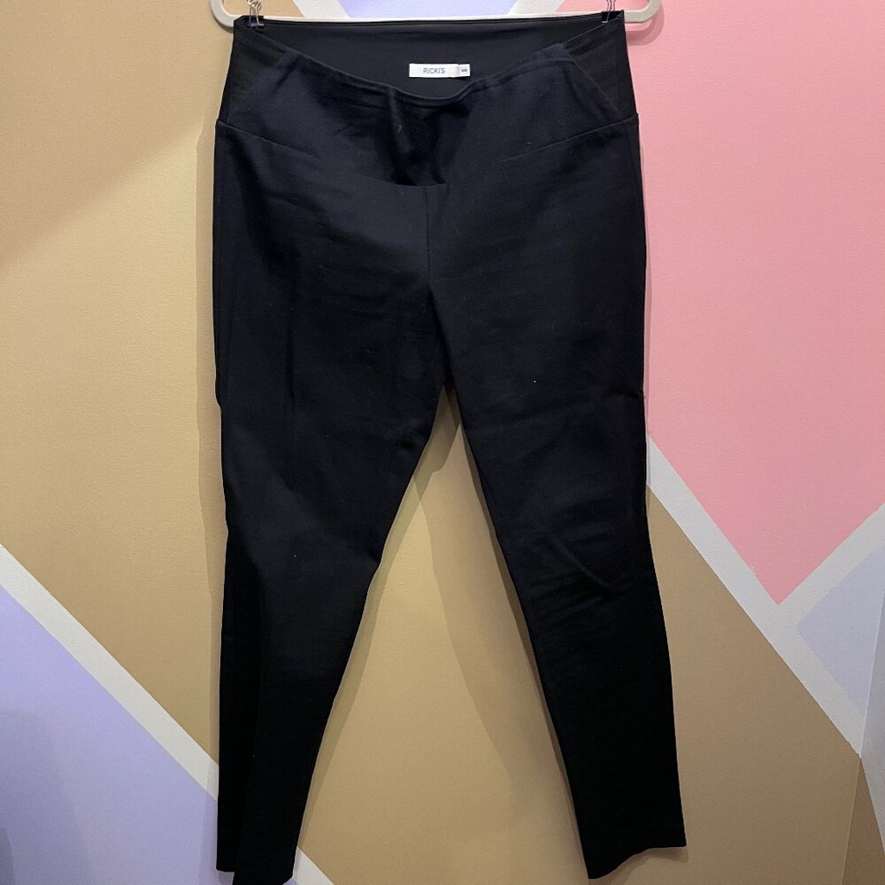 Black, stretchy work pants